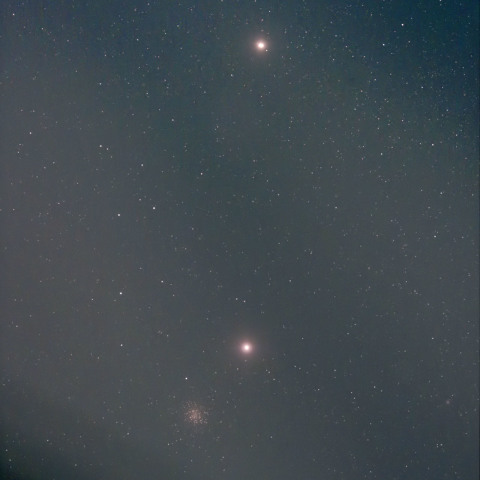 M22と火星と土星