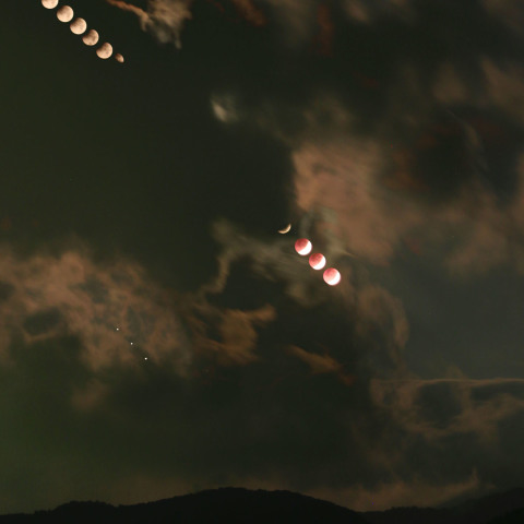 我慢の皆既月食