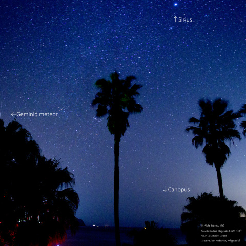 ふたご座流星群とカノープス