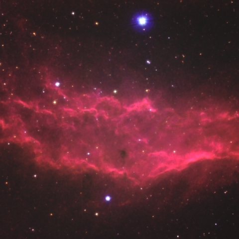 カルフォルニア星雲　星雲部強調