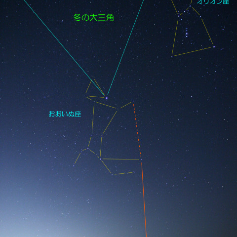 カノープスと冬の大三角