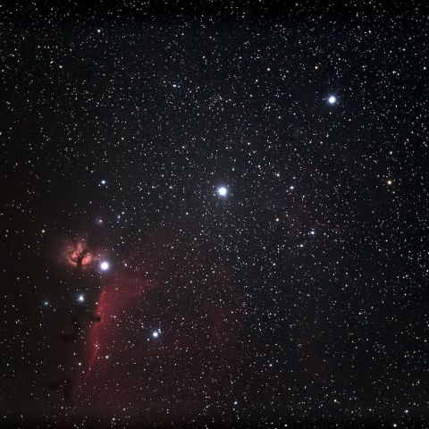 IC434 馬頭星雲 オリオン座δ,ε,ζ