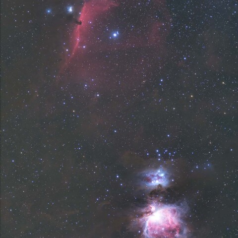 オリオン大星雲と馬頭星雲