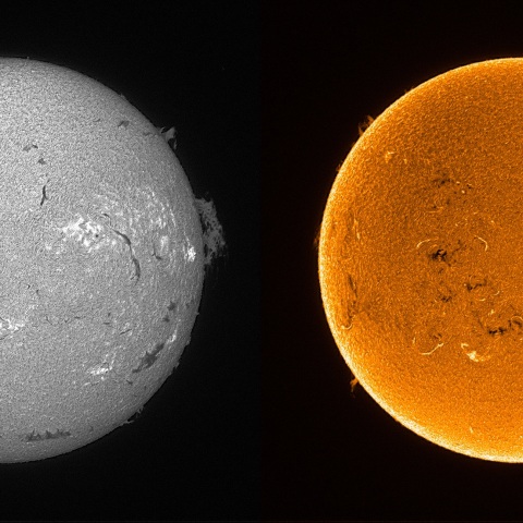 Sun in H-alpha on July 2, 2025