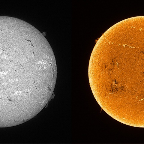 Sun in H-alpha on July 4, 2025