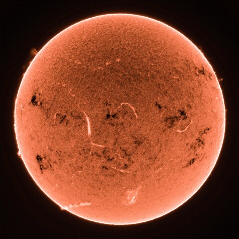 Sun in H-alpha on July 21, 2025