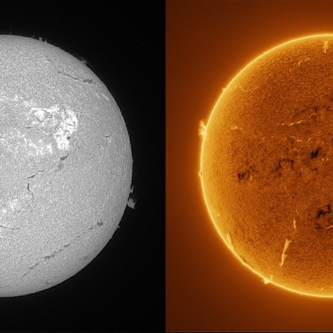 Sun in H-alpha on October 5, 2025