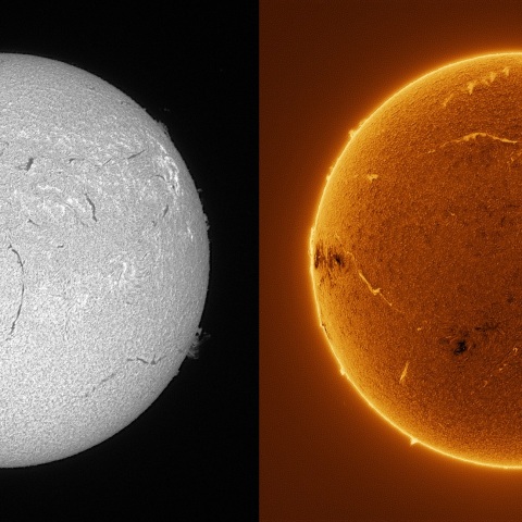 Sun in H-alpha on November 3, 2025