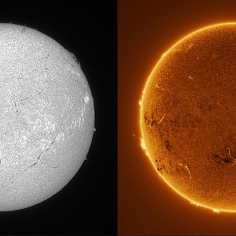 Sun in H-alpha on November 22, 2025