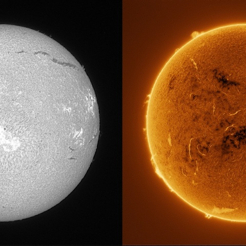 Sun in H-alpha on January 1, 2026