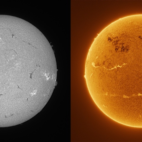 Sun in H-alpha on March 12, 2026