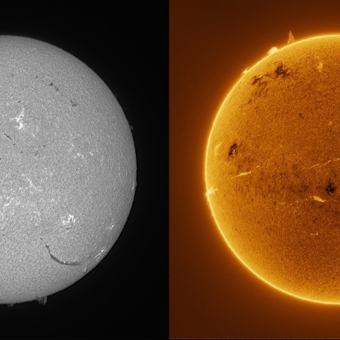 Sun in H-alpha on March 24, 2026