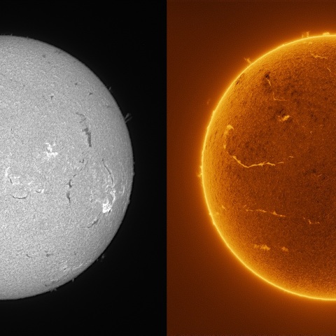 Sun in H-alpha on April 8, 2026