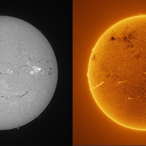 Sun in H-alpha on April 22, 2026