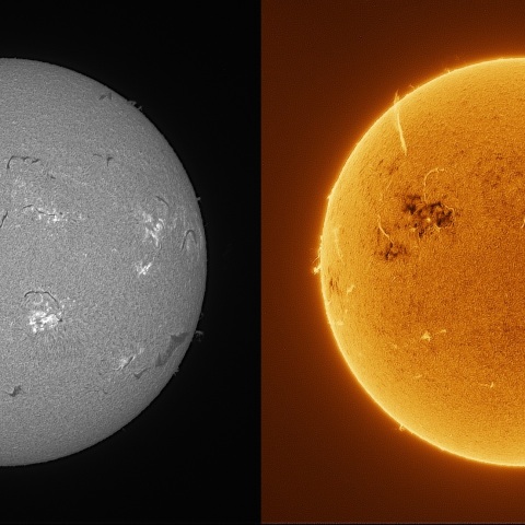 Sun in H-alpha on June 12, 2026