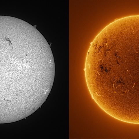 Sun in H-alpha on June 16, 2026