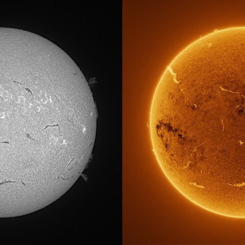 Sun in H-alpha on June 22, 2026