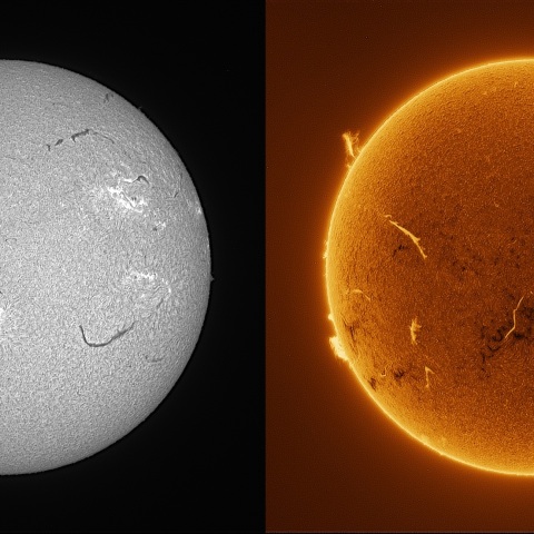 Sun in H-alpha on August 6, 2026