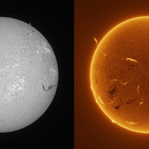 Sun in H-alpha on August 8, 2026