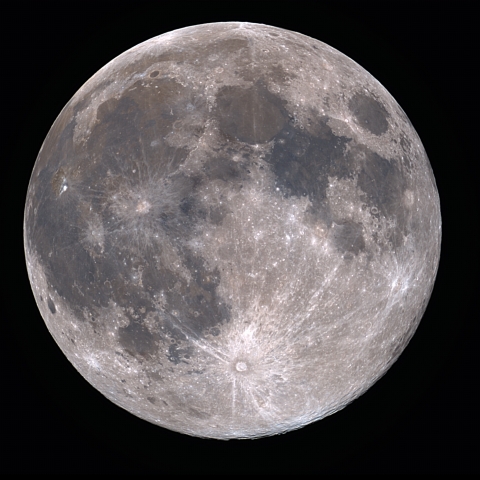 2月の満月（SnowMoon）彩度上げ処理