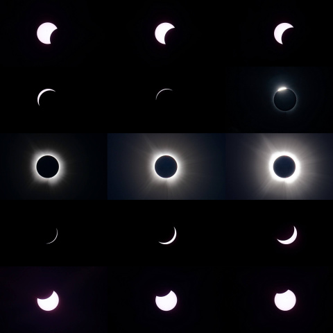 北米皆既日食コラージュ写真