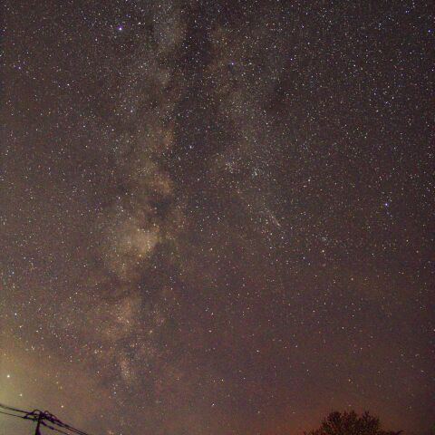 紫金山・アトラス彗星と天の川（11月2日）
