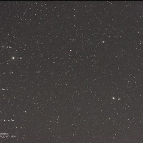 24P(Schaumasse)とへび座の球状星団M5