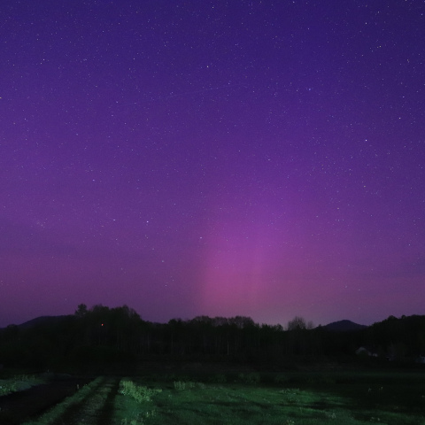 カシオペア座とオーロラ(2024/05/11) 北緯43度