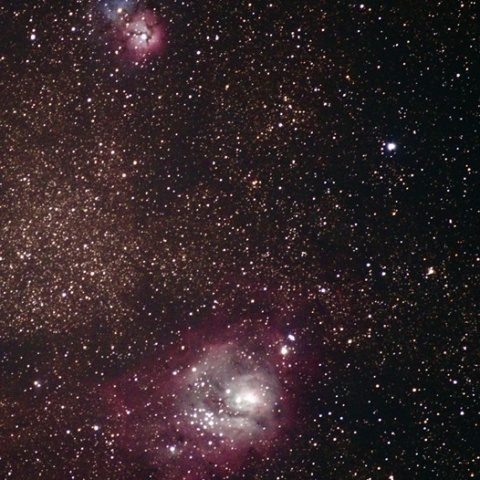 干潟星雲と三裂星雲