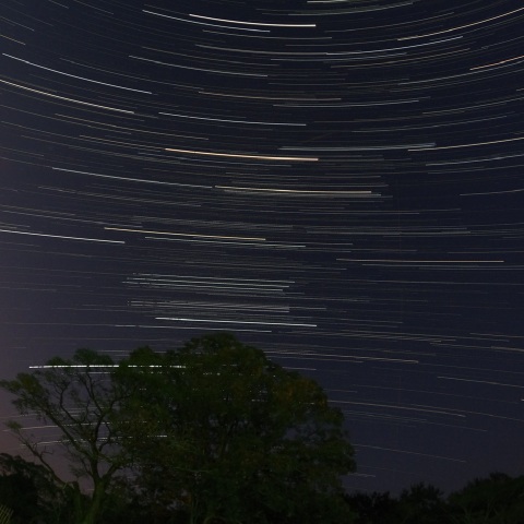冬の大三角の光跡
