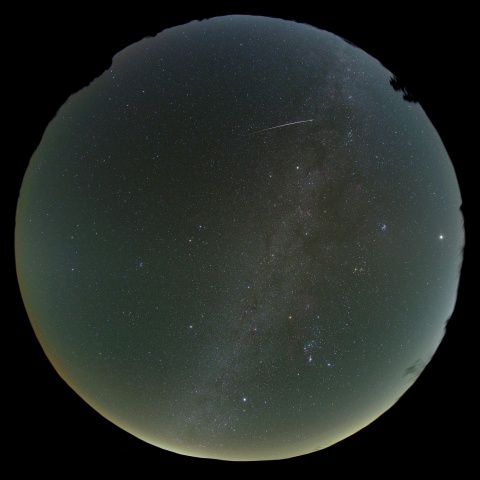 冬の天の川　火球