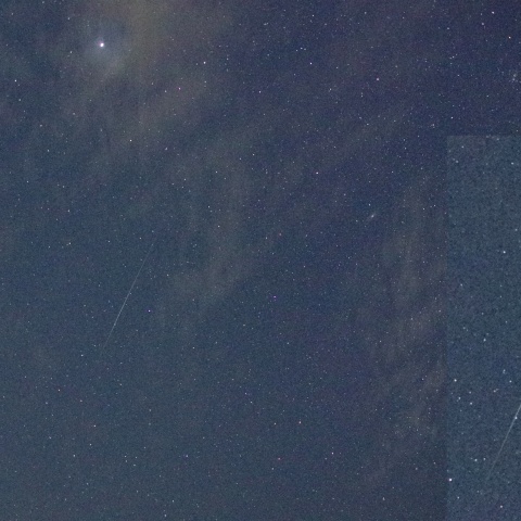 ふたご座流星群の流星