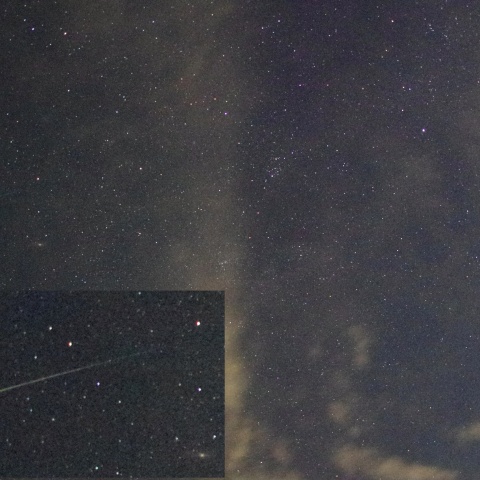 ふたご座流星群の流星