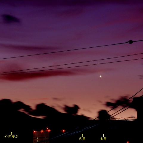 近づく金星と火星