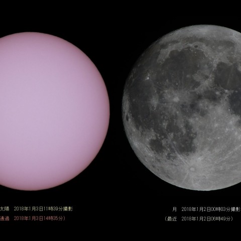 太陽と月(みかけの大きさ比較)