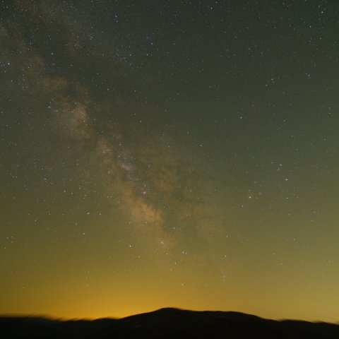 南中したさそり座　　いて座、天の川