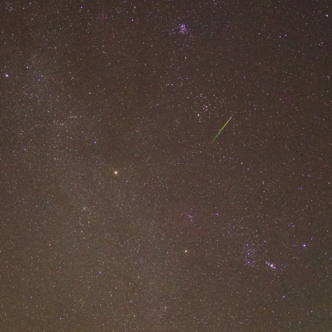 オリオン座流星群の流星　