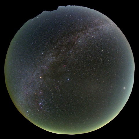 秋から冬の天の川と対日照