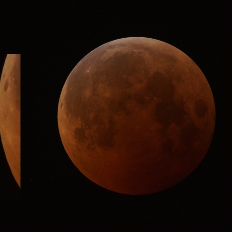 皆既月食+天王星食(潜入途中)