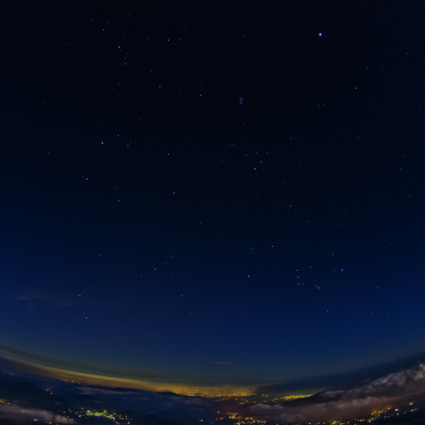 富士山星夜
