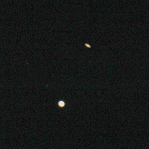 2020/12/21の木星、土星最接近