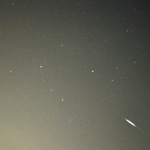 カシオペアとイリジウムフレア？火球？