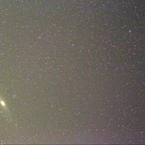 6/17のアンドロメダ銀河とレモン彗星