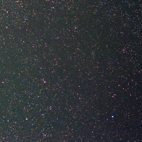 M52に近づくレモン彗星
