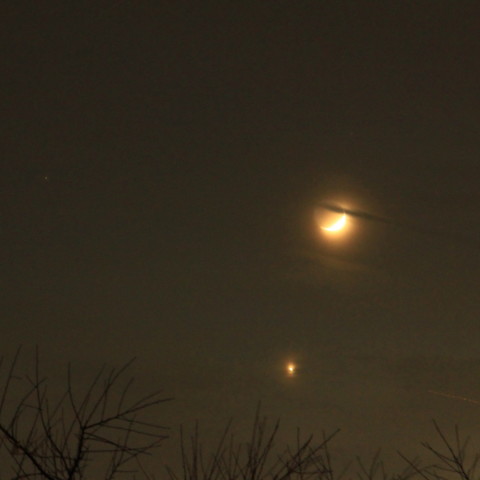 月と金星
