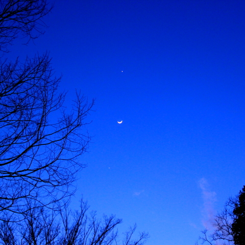 月と金星と木星