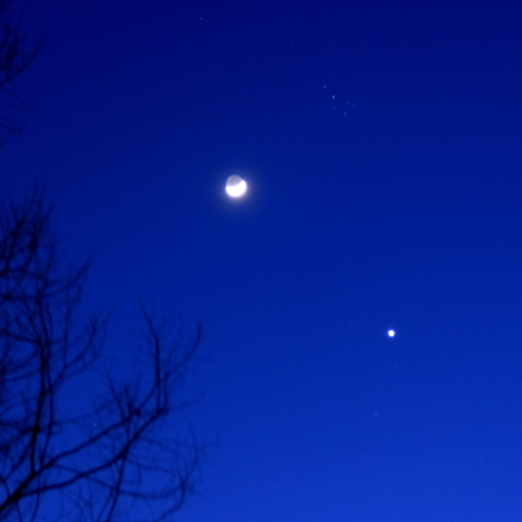 月と金星と昴