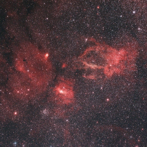 M52,バブル、クワガタ星雲