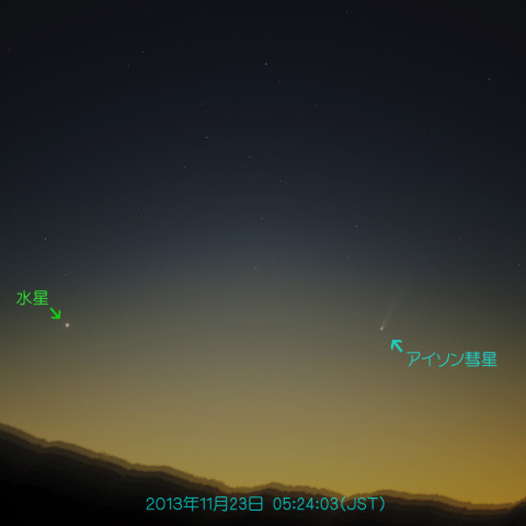 アイソン彗星と水星