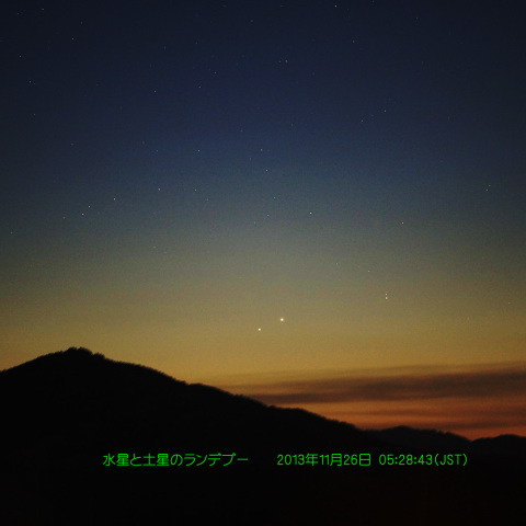 水星と土星のランデブー